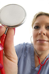 Image showing nurse doctor with stethoscope