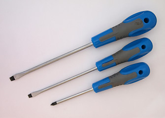 Image showing Three screw drivers