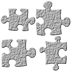 Image showing 3D Stone Puzzle Pieces