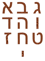 Image showing Wooden Hebrew Numbers