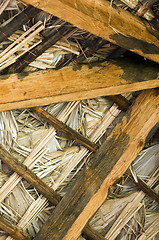 Image showing thatched roof construction