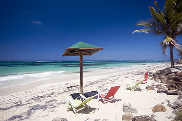 Image showing seaside  sallie peachie beach corn island nicaragua