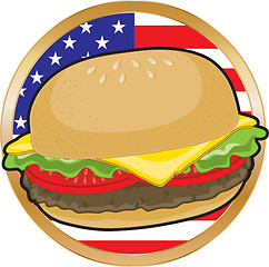 Image showing Hamburger American Flag