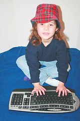 Image showing Young girl on computer