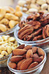 Image showing Bowls of nuts