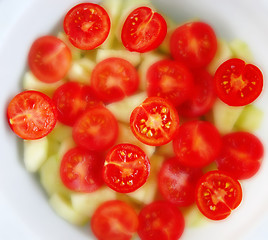 Image showing Cherry tomatoes salad