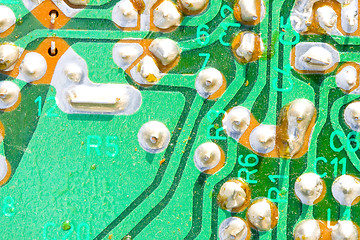 Image showing Old Dusty Printed Circuit