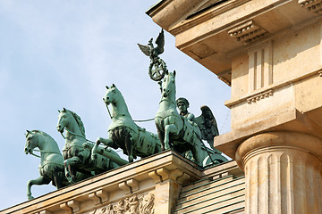 Image showing Quadriga of Brandenburg Gate in Berlin