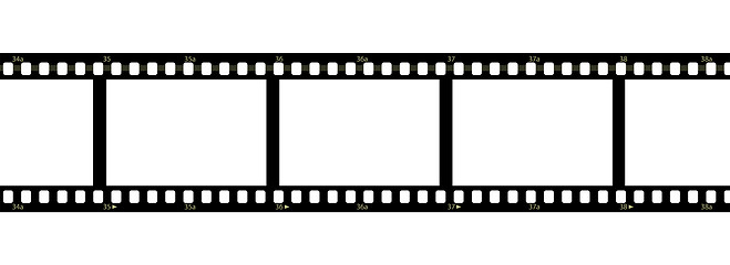 Image showing Filmstrip on white background