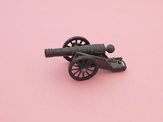 Image showing Scale model of a canon.