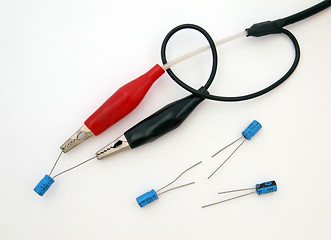 Image showing Electronic test leads.