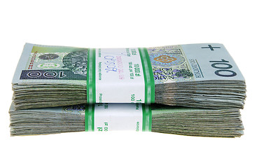 Image showing Stack of polish zloty