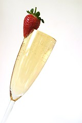 Image showing Champagne and strawberry