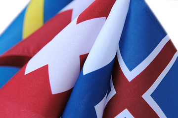 Image showing flags with crosses