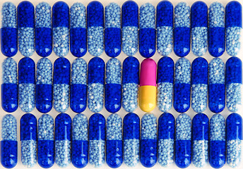 Image showing Blue capsules