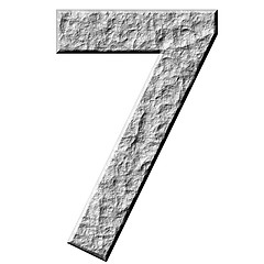 Image showing 3D Stone Number Seven