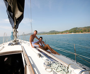 Image showing Couple on cruise.