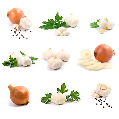 Image showing garlic and onion