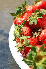 Image showing Strawberries on a Plate