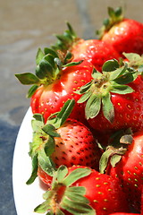 Image showing Strawberries on a Plate
