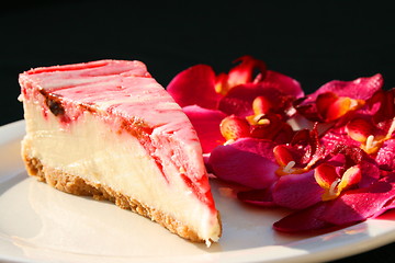 Image showing Strawberry Cheesecake And Orchids