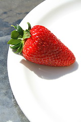 Image showing Strawberry on a Plate