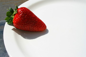 Image showing Strawberry on a Plate