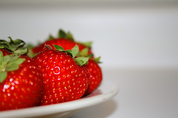 Image showing Strawberries On A Plate