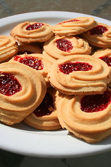 Image showing Strawberry Shortbread Cookies On A Plate