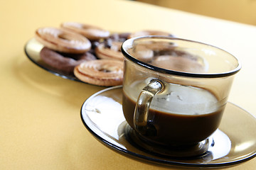 Image showing Cookies and coffee