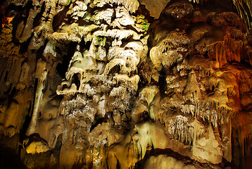 Image showing Stalagmites in stone cave