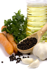 Image showing vegetables and oil