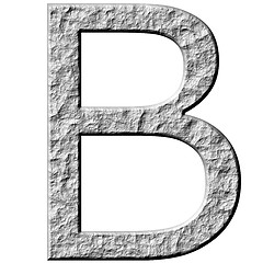 Image showing 3D Stone Letter B