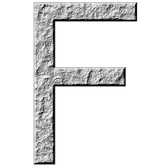 Image showing 3D Stone Letter F
