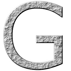 Image showing 3D Stone Letter G