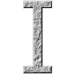 Image showing 3D Stone Letter I