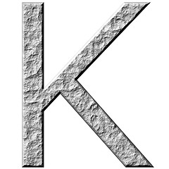 Image showing 3D Stone Letter K