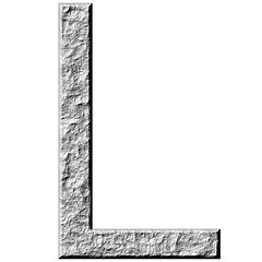 Image showing 3D Stone Letter L