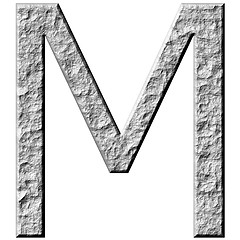 Image showing 3D Stone Letter M