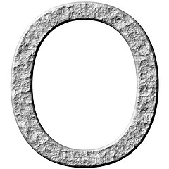 Image showing 3D Stone Letter O