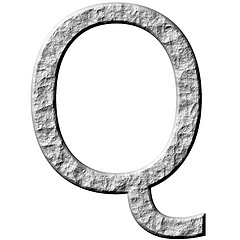 Image showing 3D Stone Letter Q