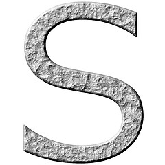 Image showing 3D Stone Letter S