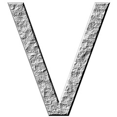 Image showing 3D Stone Letter V