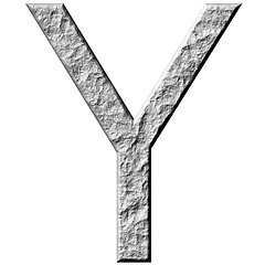 Image showing 3D Stone Letter Y