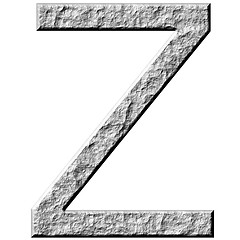 Image showing 3D Stone Letter Z
