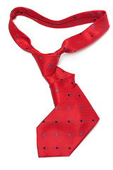 Image showing Red silk tie