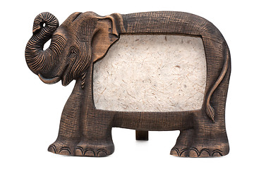 Image showing Wooden elephant 