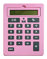 Image showing Pink calculator