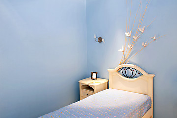 Image showing Blue room bed