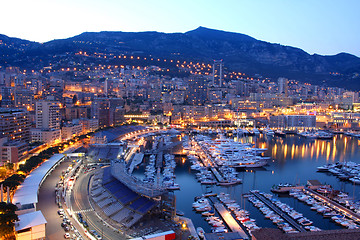 Image showing Monaco at night